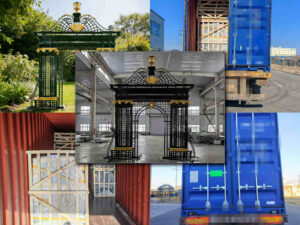 Wrought Iron Gate YSGH-206 Sets Sail for France in 40HC Containers